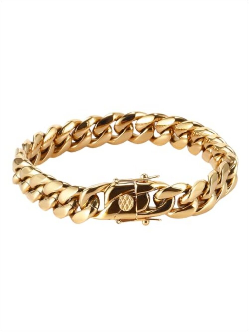 18K Gold Miami Cuban Link Bracelet 7.5" 54g Double Safety Clasp
